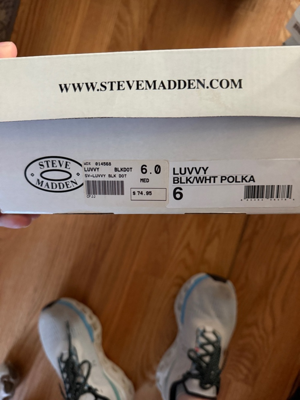 Steve Madden Luvvy heels. Black and White polka dot